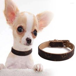 Dog Collars PU Leather Collar Personalised Pet Necklace Cat Accessories Leash Harnesses Suitable For Pets Daily Outing Wear
