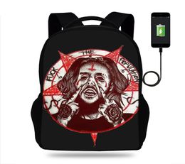 17inch Suicideboys Ftp Laptop Backpack Usb Charge Mens Bags Womens Backpack For Teenagers Girls Designer School Bag Mochila Travel5336167