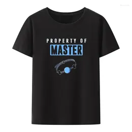 Men's T Shirts Master BDSM Funny Graphic Tshirts Print Top Tee Creative Leisure Men Clothing Breathable Cool Short-sleev Novelty Tees Tops