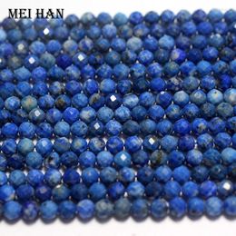 Loose Gemstones Meihan Natural Lapis Lazuli Faceted 4-4.5mm Round Gem Beads For Jewelry Making Design Fashion Stone Diy Bracelet