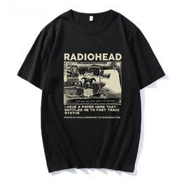 Radiohead T Shirt Men Vintage Classic Tees North America Tour Rock Boy womens tshirt Camisetas Hombre Hip Hop Street casual Top 240411