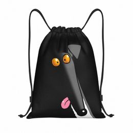 funny Carto Greyhound Drawstring Bag Men Women Portable Gym Sports Sackpack Whippet Sighthound Dog Shop Backpacks I8e6#