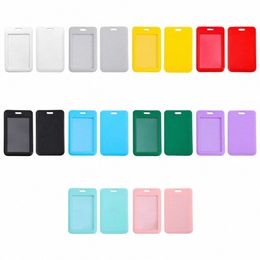 plastic Busin Card Holder Cute Credit Card Holders ID Card Sleeve Student 59lU#