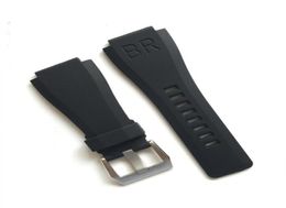 HIGH QUALITY RUBBER STRAP BAND FOR BR BR01 BR0192 0192 watch bracelet STRAP replace repair fix accessory watchmaker buckle clasp7262061