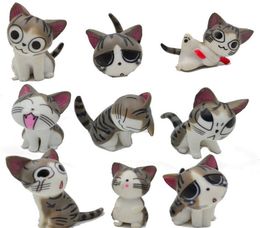 9pcsset Miniature Fairy Figurines Cute Mini Cat Garden Decor Artificial Micro Landscape Resin Animal Zakka Gifts3458501