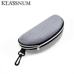 Sunglasses Cases Fashion Compression Sunglasses Case EVA Zipper Protection Box Honey Comb Large Glasses Storage Box Glasses Accessories Y240416