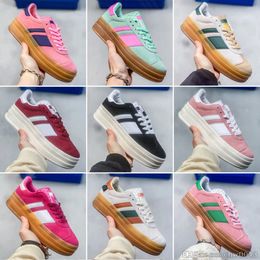 2024 Bold Casual Shoes Womens Designer Sneakers Pink Glow Platform Shoe Wales Bonner Leopard Vegan White Gum OG Indoor Suede Men Women Outdoor Sports Trainers 36-45