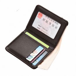 super Slim Soft Wallet PU Leather Mey Clips Mini Credit Card Holder Mens Short Wallets Purse Thin Small Card Holder Men Wallet z8do#