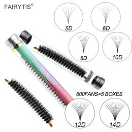 FAIRYTIS 5D6D8D10D12D14D Premade Fans Eyelash Extensions Russian Volume Individual Lashes Faux Mink Packages 240416