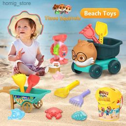 Sand Play Water Fun Summer Beach Games Childrens Toy Sandbox Set Water Toy Sand Bucket Pit Tool Outdoor Toy Childrens Boys and Girls Gift Y240416