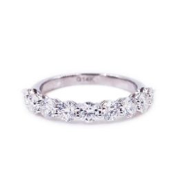 Wedding Rings Tianyu Gems 35mm Round OEC Diamonds 10k14k18k White Gold Ring Women Customised Bridal Band 2208262359215