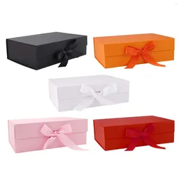 Jewelry Pouches Gift Box With Ribbon Closure Packaging Storage Presentation Lids Birthday Party Boxes