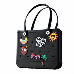 beach Tote Silice Basket with Sand Waterproof Travel Bag Sandproof Handbag Multi-Purpose Storage Bag for Boat Pool Sports Gyms 89y4#