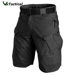 Men Urban Military Tactical Shorts Outdoor Waterproof Wear Resistant Cargo Shorts Quick Dry Multi pocket Plus Size Hiking Pants 240416