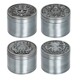 Gorilla Shape Zinc Alloy Grinder 50mm Smoke Accessroy Herb Tobacco Grinders 4 Layers Herbs Crusher Silver Herb Grinders