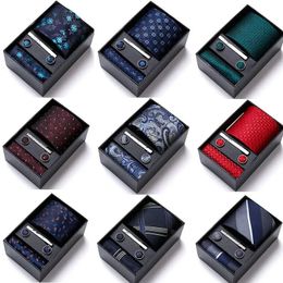 Mens tie six sets gift box group business formal annual meeting festival office highend wedding bow 240403