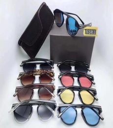 New round Sunglasses Man Woman Eyewear toms Fashion Designer rounds Sun Glasses UV400 fords Lenses Trend Sunglasses 0381 With box1600250