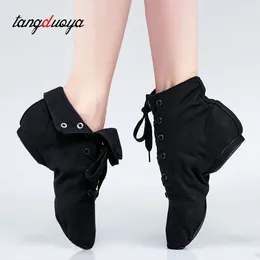 Dance Shoes Canvas For Women Jazz Soft Soles High/low Top Training Girls Kids Dancing Practise