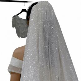 topqueen V90 Shiny Veil Champagne Colour Wedding Veil Multilayer Veil Short Wedding Veils For Wedding for Bride Shiny 2021 D6Xh#