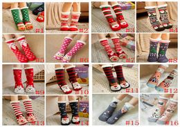 Christmas Knit Socks Cartoon Christmas Treehouse Womens Thick Sherpa Fleece Lined Thermal Socks Christmas Decorations 16styles RRA8760639