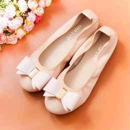Casual Shoes AUCVEE Summer Loafer Plus Size 44 Women Ballet Flats Cow Leather Slip On Lady Shallow Moccasins Female