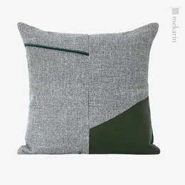 Pillow Nordic Model Room El Sofa Grey Green Stitching Square Outdoor Garden By Bag Home Decoration Bedroom