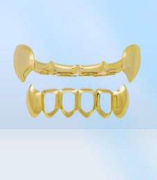 hip hop smooth Halloween dentures grillz real gold plated rappers dental grills cool jewelry golden silver rose gold black9882639