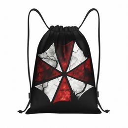 umbrella Corporati Logo Drawstring Bags Women Men Portable Gym Sports Sackpack Horror Military Training Storage Backpacks g40x#