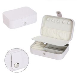 Double-Layer Jewellery Storage Box Portable Travel Jewellery Holder Organiser Storage Ring Necklace Jewellery Jewlery Display