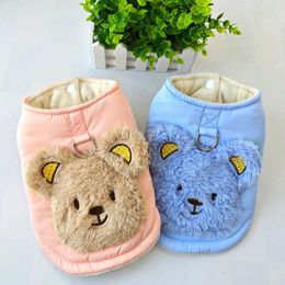 Dog Apparel Cute Harness Vest Winter Clothes Puppy Coat Jacket Yorkshire Terrier Pomeranian Poodle Bichon Schnauzer Pet Clothing 023