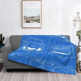 Blankets Rx-7 Blueprint Low Price Print Novelty Fashion Soft Warm Blanket Rx 7 Rx7 Sprint R Fds3