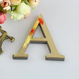 Decorative Figurines 10/15cm English Letters Acrylic Mirror 3D DIY Wall Stickers Home Decor Letter Customization Alphabet For Name Wedding