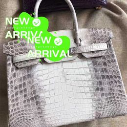 Designer Himalaya Crocodile Handbag Tote Bags Hand Sewn Wax Thread Nile Bay Two-point Inverted v Fog Surface Skin Platinum Bag WN-W4FO