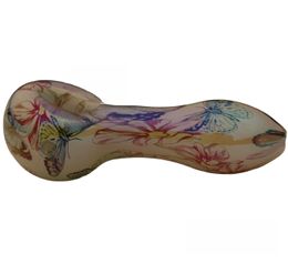 Embedded color never fades fancy beautiful butterfly hand pipe