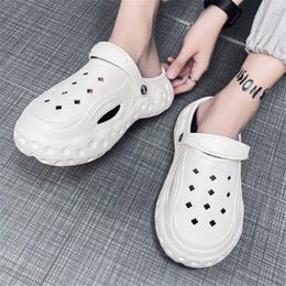 Sandals Height Increasing Backless Genuine Men Shoes House Slippers For Man Bathroom Sneakers Sports Expensive Resale