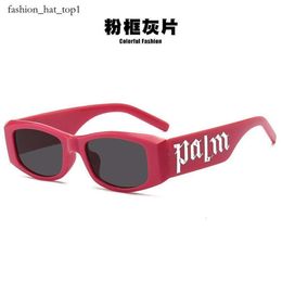 Palm Angle Women Small Frame Tender Pink Letter Occhiali da sole 2024 Palm Europeo e American Instagram Internet occhiali da sole famosi Angeli Trendy Y2K Occhiali da sole 2012 2012