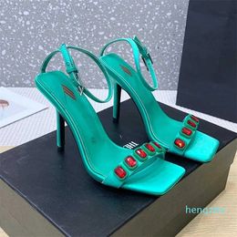 Gemstone Stiletto Party Evening Dress Shoes Plateau Designer High Heels