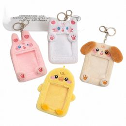 carto Plush Card Holder Cover Star Chasing Pendant Keychain Photo Protector Case ID Credit Case Card Case Sweet INS Cute 84dJ#