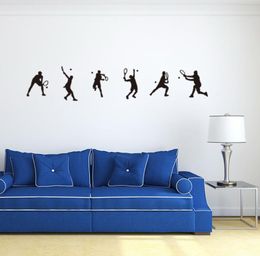 Black Colour Sports Tennis PVC Wall Stickers Art Decal For School Children Kids Room Home Decor Mural6623122