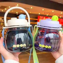 Water Bottles Activity Model. Internet Celebrity Kettle Plastic Cup Summer Fashion Girl Large Capacity Double Ink Big Belly