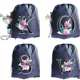 drawstring Bag Alphabet Fr Print Man and Women Backpack Women's Yoga Bag Portable Bags Black Childrens School Backpack T421#