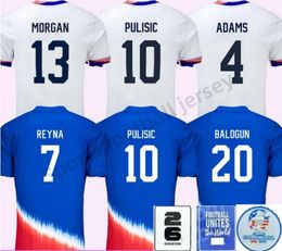 24 25 PULISIC MCKENNIE Fan Football Jersey ERTZ ALTIDORE PRESS WOOD MORGAN LLOYD 2024 2025 PLAYER America Football Shirt United States Camisetas USA USMNT Men Kids