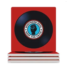 Table Mats Northern Soul Record Ceramic Coasters (Square) Cup Holder Stand Pot