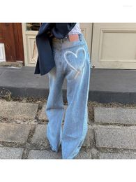 Women's Jeans Women Vintage Denim Pants Baggy Jean Painting Long Trousers Y2k Japanese Streetwear Grunge Goth Harajuku Fashion 2000s