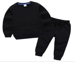 New Baby Luxury Logo Designer boy girl tshirt Pants Twopiece Suit Kids Brand Children039s 2pcs Cotton Clothing Sets 18T year8068332