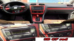 Interior Central Control Panel Door Handle 3D 5D Carbon Fibre Stickers Decals Car Cover Parts Products Accessories For VW Golf 6 GTI MK6 R20 Year 2010-20129858342