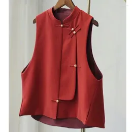 Women's Vests Spring Autumn 2024 Unique Vest Coat High-End Sleeveless Female Irregular Fashion Leisure Women Waistcoat Overco