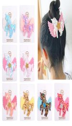 Baby Girls Barrettes Animal Rainbow Clips Hairpins Infant Hairgrips Children Butterfly shape Wrapped Safety BB Hair Clip Kids Hair9448138