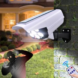 System Solar Light Motion Sensor Security Dummy Camera Wireless Outdoor Flood Light Ip65 Waterproof 77 Led Lamp 3 Mode for Home Garden