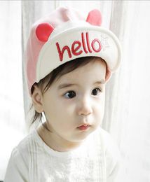 New Baby Hat With Cartoon Cat Design Kids Baseball Hat Boy and Girls Sun Hat Summer Cotton Casquette Peaked Cap4483828